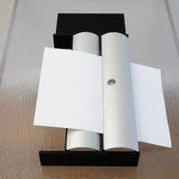 19×7.25×2–Inch Foil Roll Dispenser – Dark Ash Wood, 2‑Roll Capacity