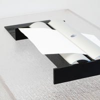 19×7.25×2–Inch Foil Roll Dispenser – Dark Ash Wood, 2‑Roll Capacity