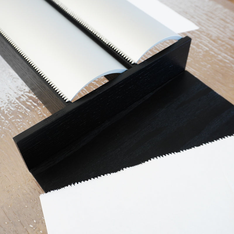 19×7.25×2–Inch Foil Roll Dispenser – Dark Ash Wood, 2‑Roll Capacity