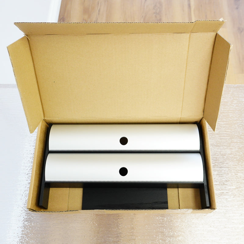 19×7.25×2–Inch Foil Roll Dispenser – Dark Ash Wood, 2‑Roll Capacity