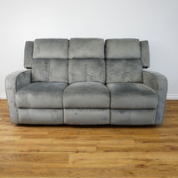 73x35x40-Inch Reclining Sofa – Grey Upholstery, Console, Cup Holders