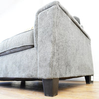 64×38×38–Inch Shadow Loveseat – Textured Upholstery, 1 Striped Pillow
