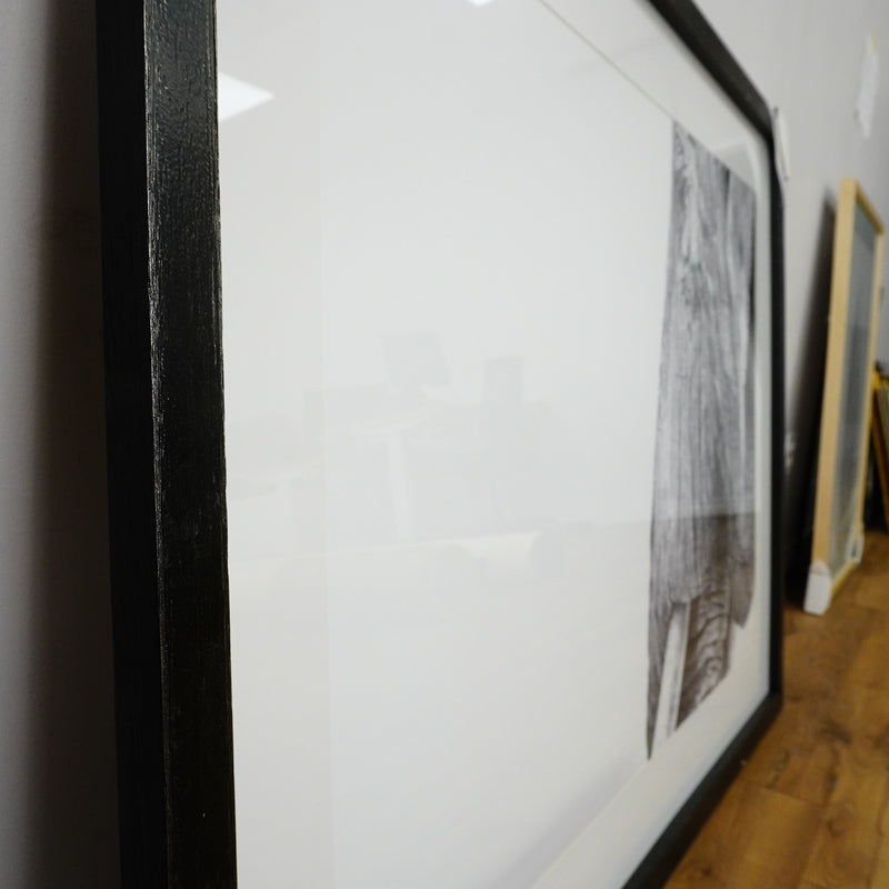 53×39–Inch Wisdom Photograph — Matte Paper, Distressed Black Frame
