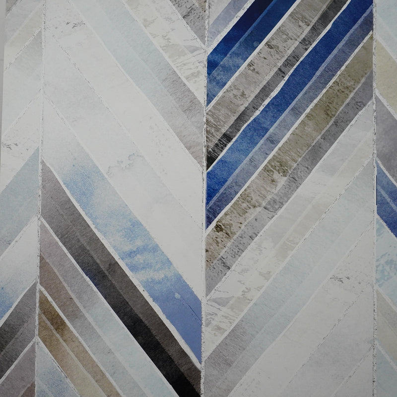 35×35–Inch Herringbone Artwork – Printed Canvas, Stretched Frame