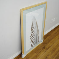 28×40–Inch Feather Framed Print – Matte Paper, Light Wood Frame