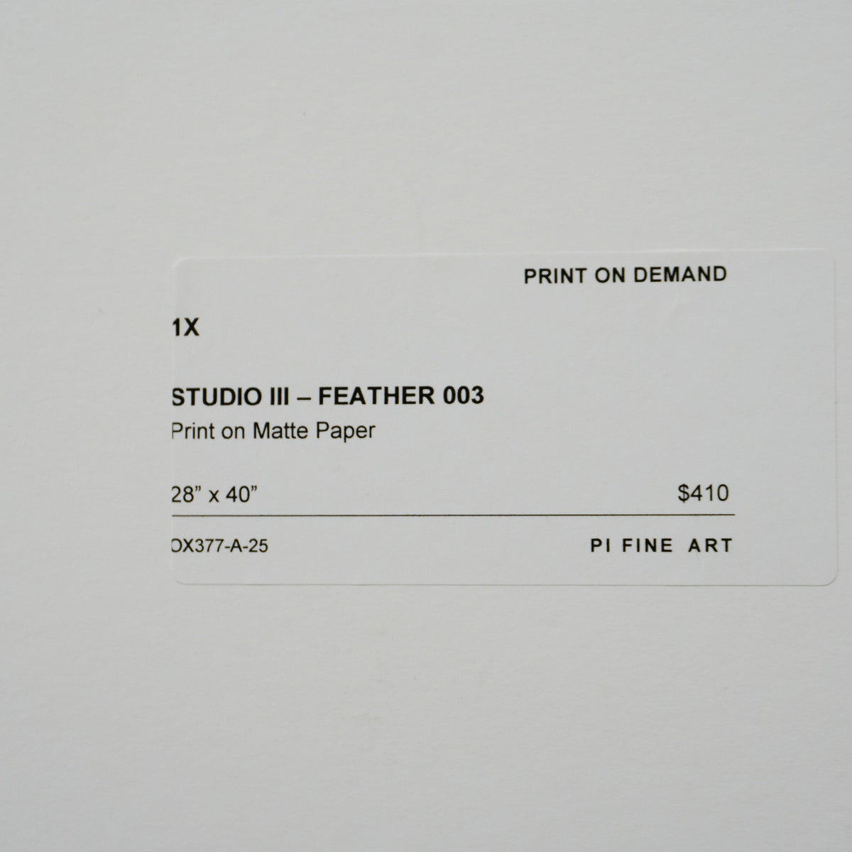 28×40–Inch Feather Framed Print – Matte Paper, Light Wood Frame
