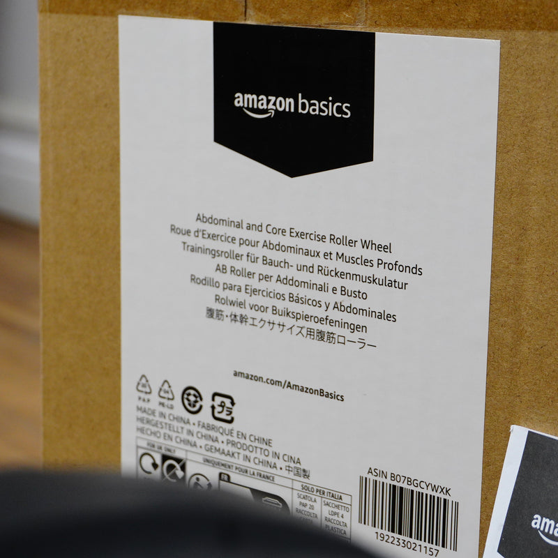 AmazonBasics Exercise Roller Wheel — Abdominal and Core — Packaged