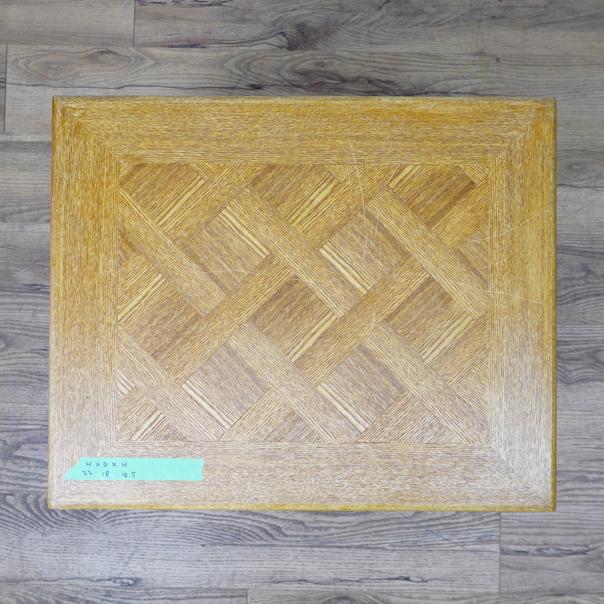 22x18x18—Inch Parquet Top Side Table