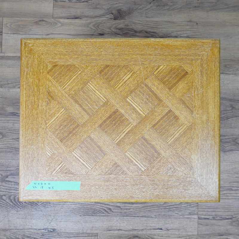 22x18x18—Inch Parquet Top Side Table