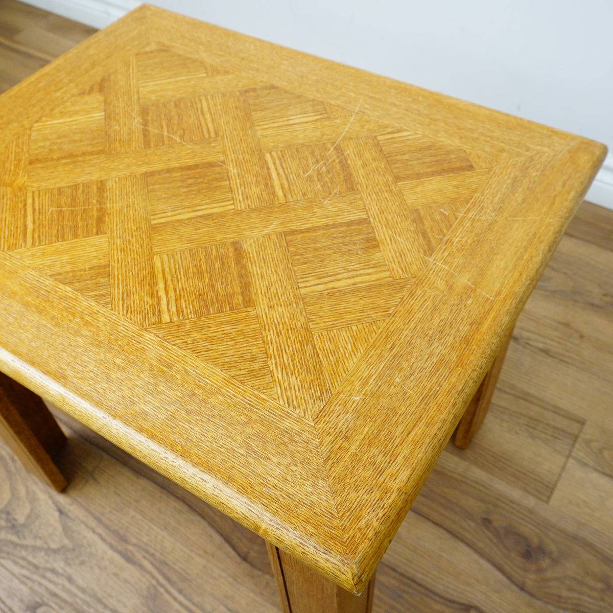 22x18x18—Inch Parquet Top Side Table