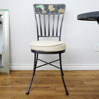 Round Mosaic Bistro Set | 2 Patio Chairs + 36" Table | Wrought Iron + Stone