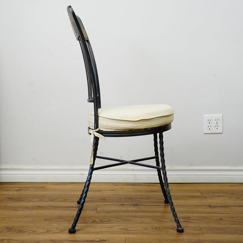 Round Mosaic Bistro Set | 2 Patio Chairs + 36" Table | Wrought Iron + Stone