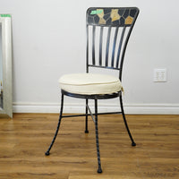 Round Mosaic Bistro Set | 2 Patio Chairs + 36" Table | Wrought Iron + Stone