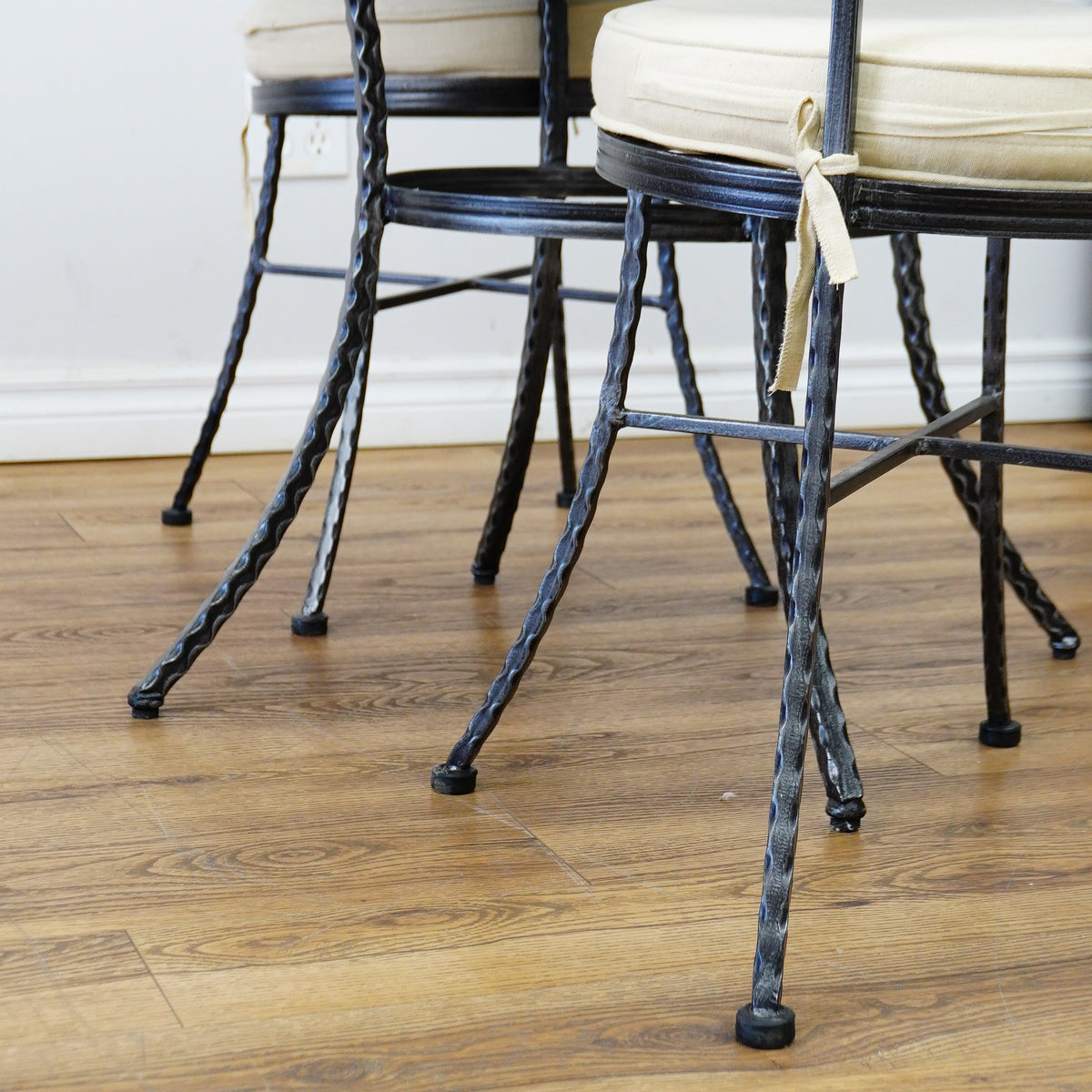 Round Mosaic Bistro Set | 2 Patio Chairs + 36" Table | Wrought Iron + Stone