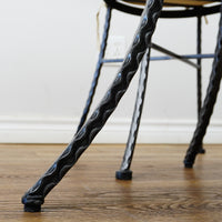 Round Mosaic Bistro Set | 2 Patio Chairs + 36" Table | Wrought Iron + Stone