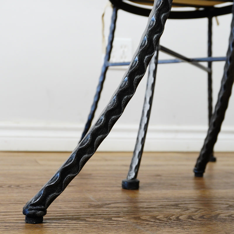 Round Mosaic Bistro Set | 2 Patio Chairs + 36" Table | Wrought Iron + Stone