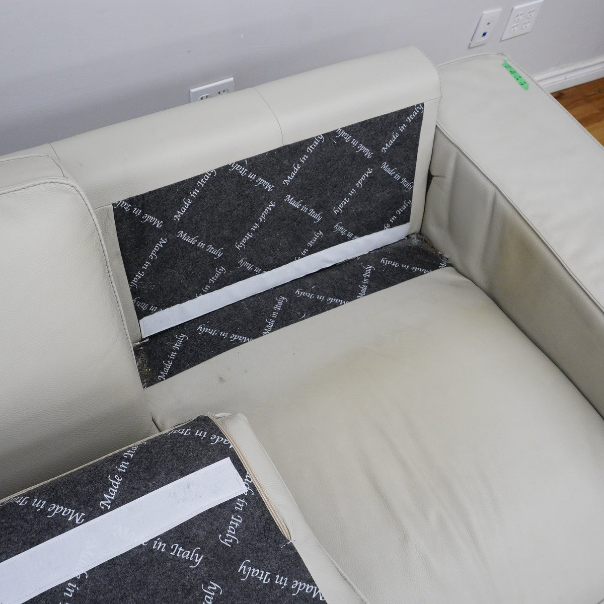 81×41×28–Inch Soft Grey Sofa – Italian Leather | Chrome Legs | 2-Seat