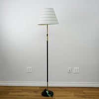 62" Floor Lamp with 11″ Round Base & 22" Striped Shade