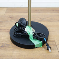 62" Floor Lamp with 11″ Round Base & 22" Striped Shade