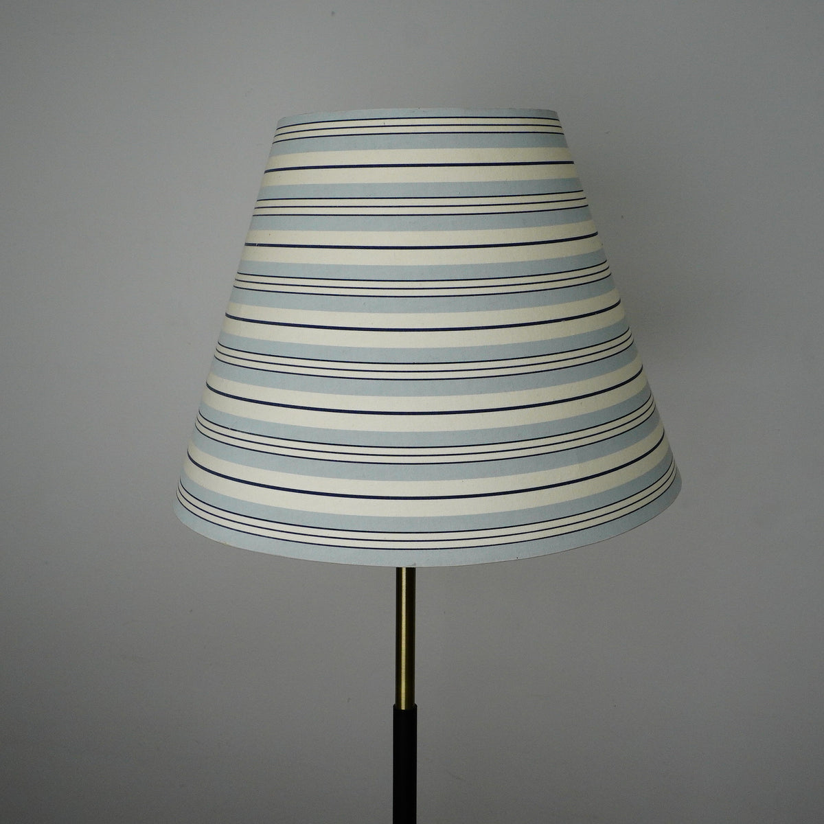 62" Floor Lamp with 11″ Round Base & 22" Striped Shade