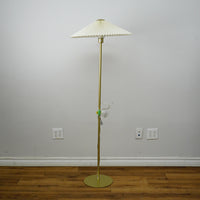 59" Floor Lamp with 8.5" Flat Round Base & 15" Pleated Shade