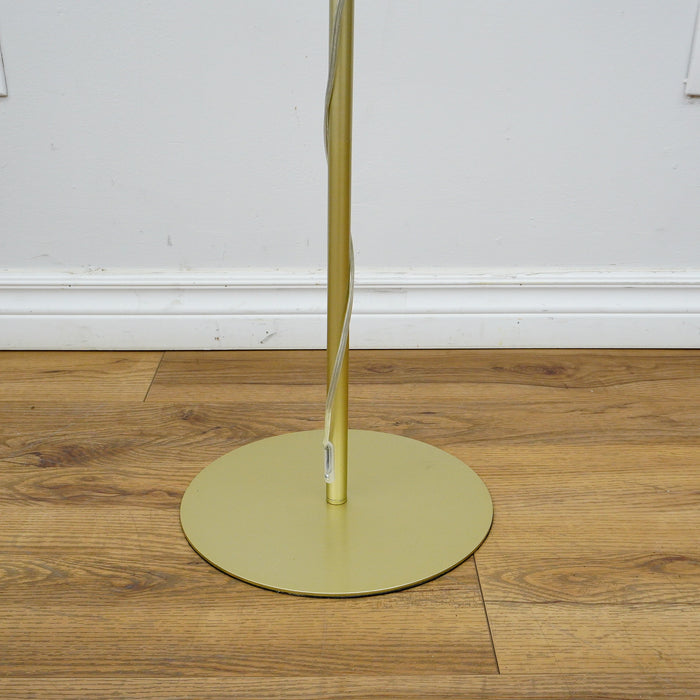59" Floor Lamp with 8.5" Flat Round Base & 15" Pleated Shade