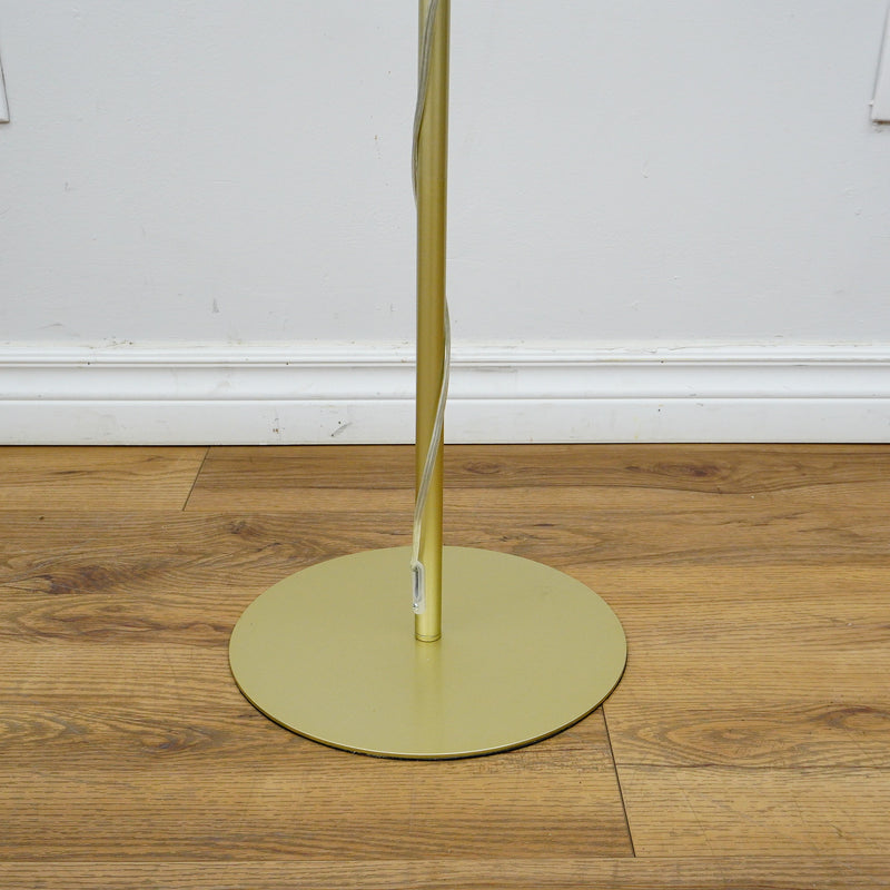 59" Floor Lamp with 8.5" Flat Round Base & 15" Pleated Shade