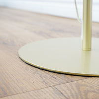 59" Floor Lamp with 8.5" Flat Round Base & 15" Pleated Shade