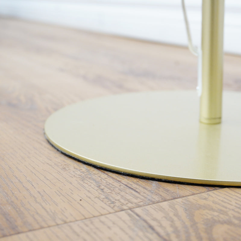 59" Floor Lamp with 8.5" Flat Round Base & 15" Pleated Shade