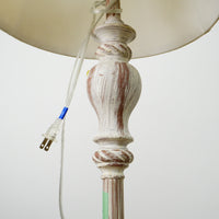 60" Distressed Floor Lamp with 9" Square Base & 16" Panel Shade