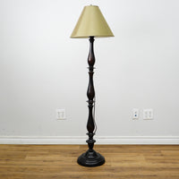 59" Traditional Floor Lamp with 10.5" Round Base & 16.5" Beige Shade