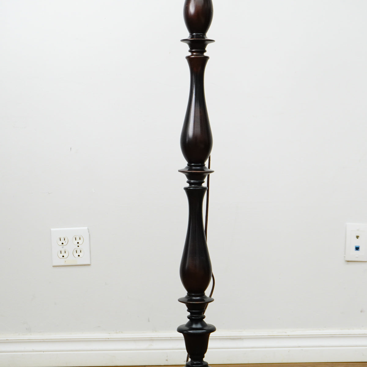 59" Traditional Floor Lamp with 10.5" Round Base & 16.5" Beige Shade