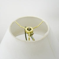 61" Brass Floor Lamp with 9" Round Base & 15" White Conical Shade