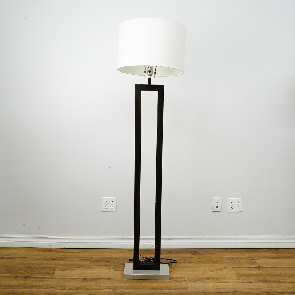63" Floor Lamp with 6×12" Rectangular Base & 16" Cylindrical Shade