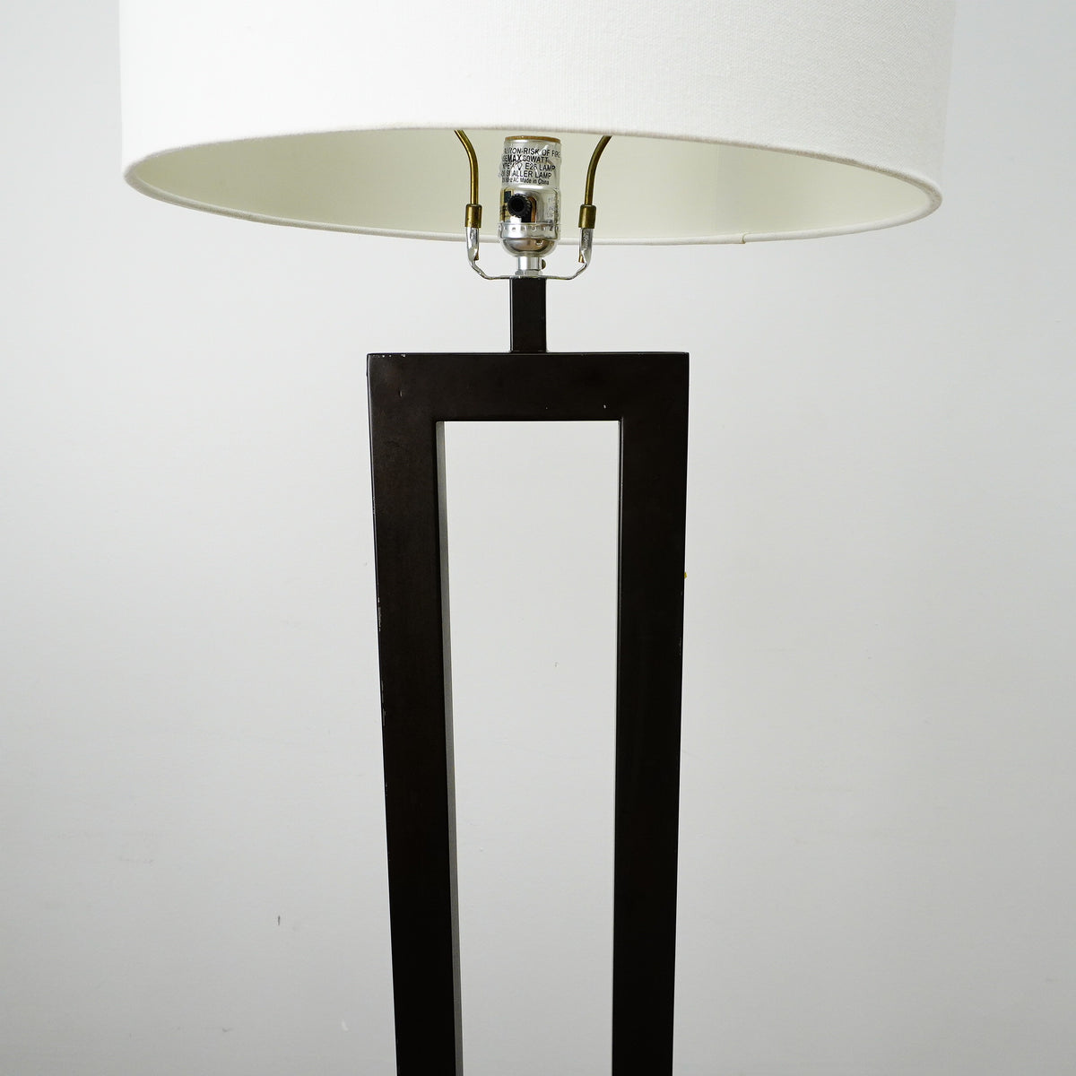 63" Floor Lamp with 6×12" Rectangular Base & 16" Cylindrical Shade
