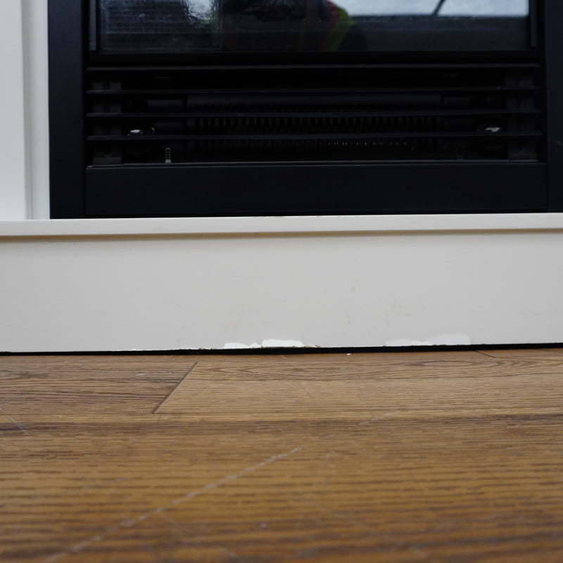 38×35×9-Inch Electric Fireplace – White Cabinet with Black Insert