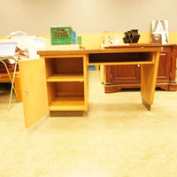 46-inch Wooden Desk in Light Woodgrain