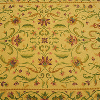 6x9-ft Sisal Area Rug - Floral Yellow & Multicolor