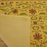 6x9-ft Sisal Area Rug - Floral Yellow & Multicolor
