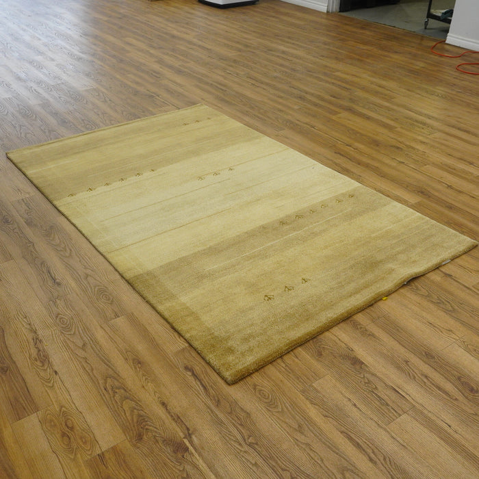 5x8-ft Pure Wool Obeetee Fine Gabbeh, Brown