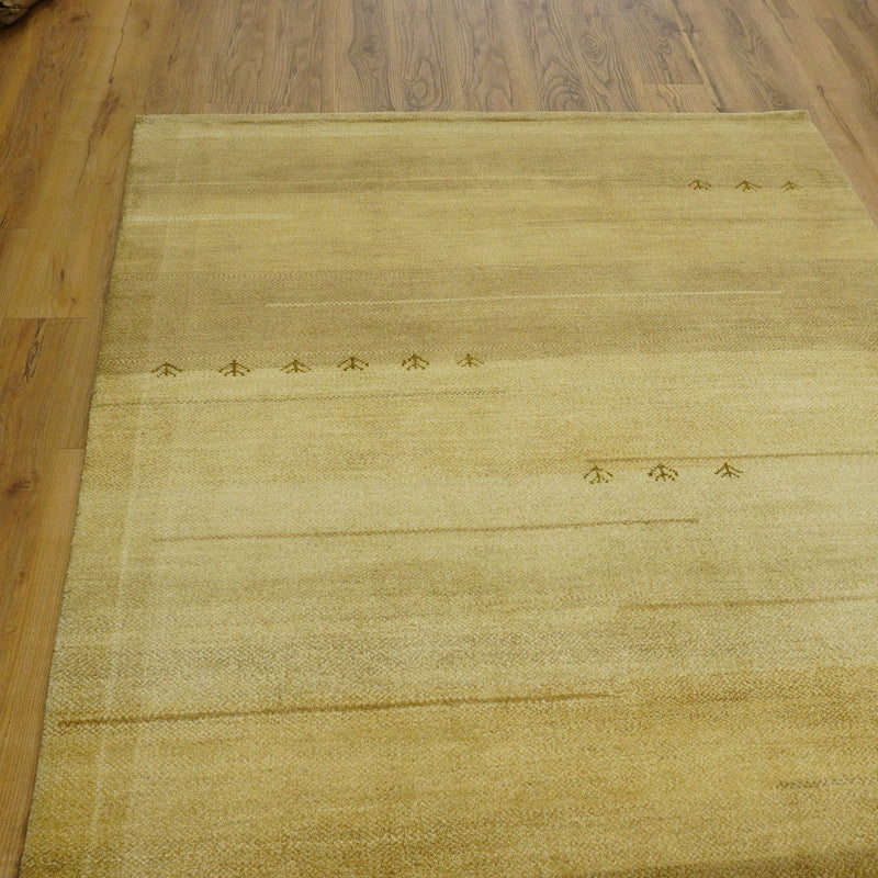 5x8-ft Pure Wool Obeetee Fine Gabbeh, Brown
