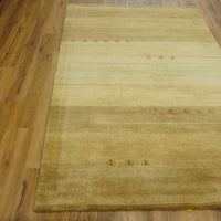 5x8-ft Pure Wool Obeetee Fine Gabbeh, Brown