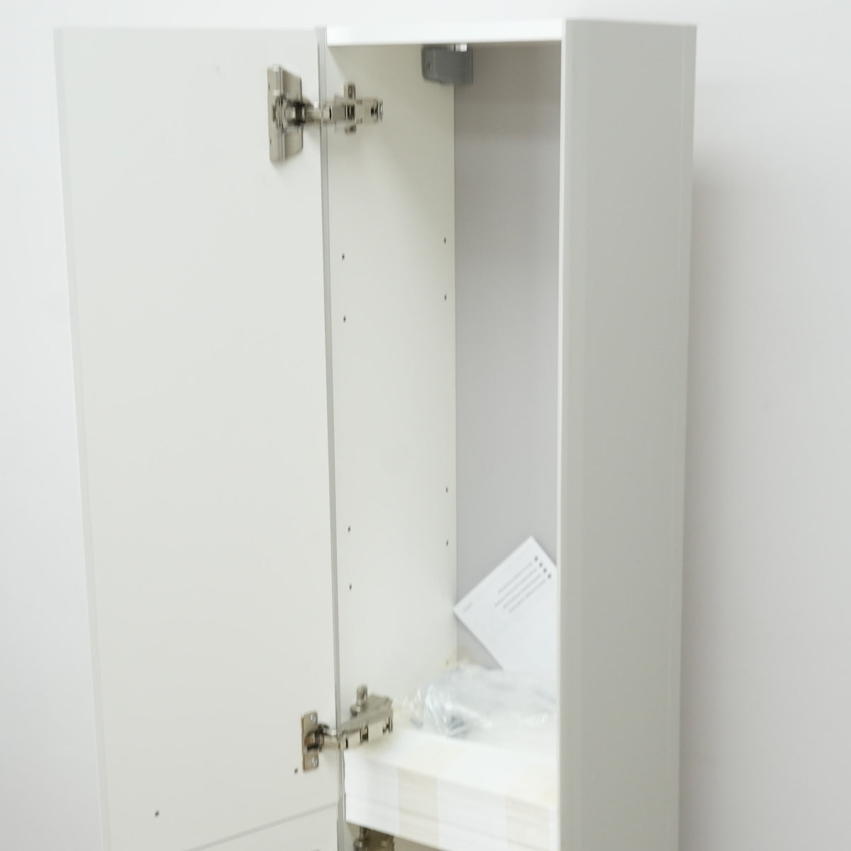 10x63x11-inch Grey Linen Tower Cabinet