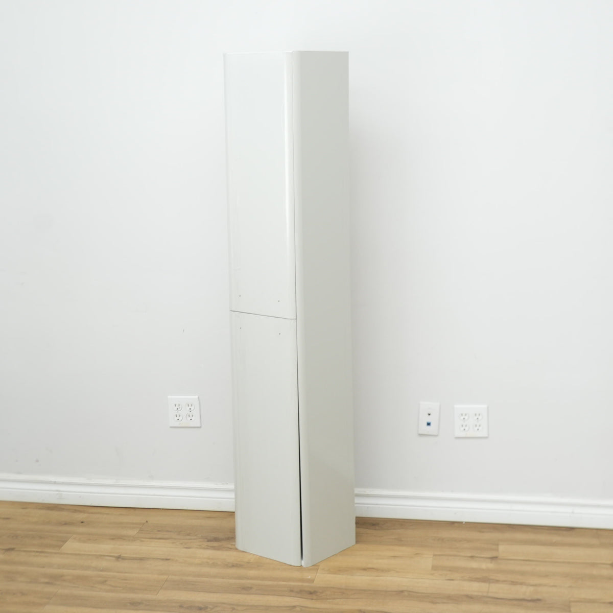10x63x11-inch Grey Linen Tower Cabinet