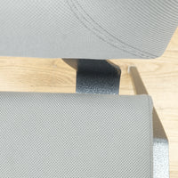 Grey Fabric Chair with Metal Frame & Hollow Backrest