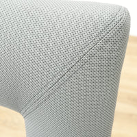 Grey Fabric Chair with Metal Frame & Hollow Backrest