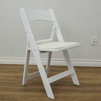 White Gladiator Patio Chair with Faux Leather Upholstery