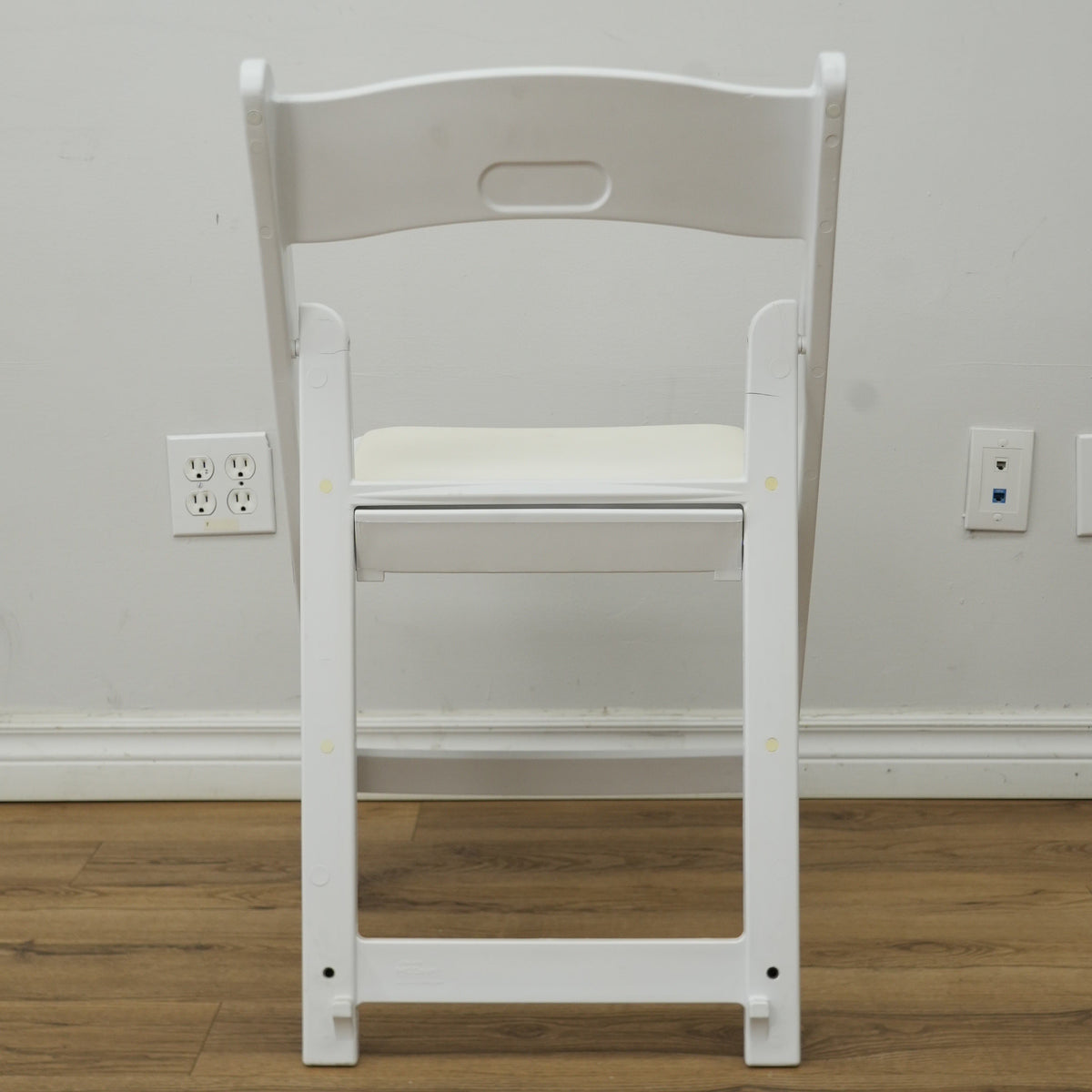 White Gladiator Patio Chair with Faux Leather Upholstery