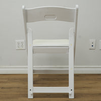 White Gladiator Patio Chair with Faux Leather Upholstery