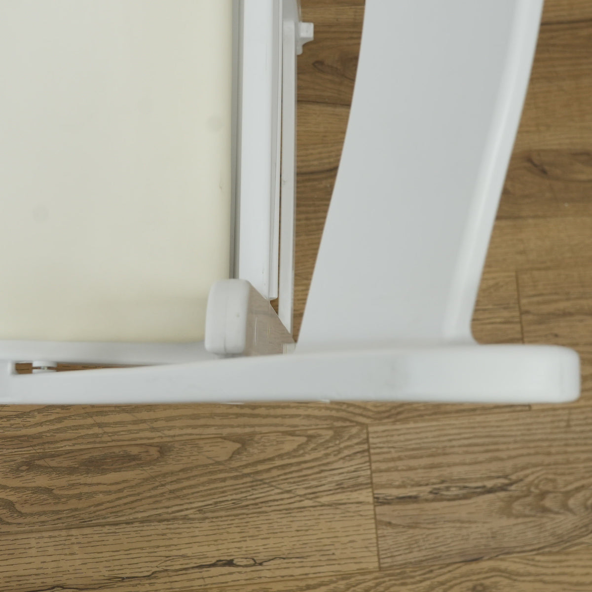 White Gladiator Patio Chair with Faux Leather Upholstery